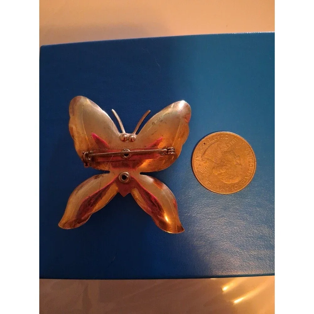 VINTAGE LARGE  BUTTERFLY BROOCH PIN